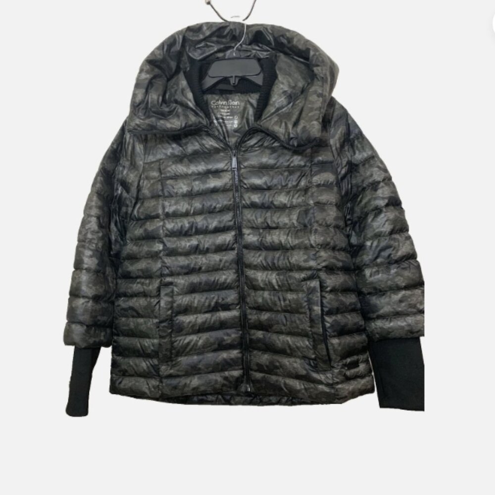 Calvin Klein Performance Down Puffer Jacket Camouflage Quilted